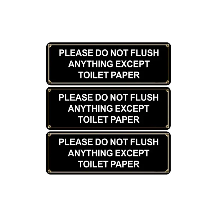 Please Do Not Flush Paper Sign