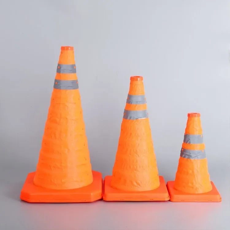 Collapsible Orange Traffic Cones | 12–28 Inch